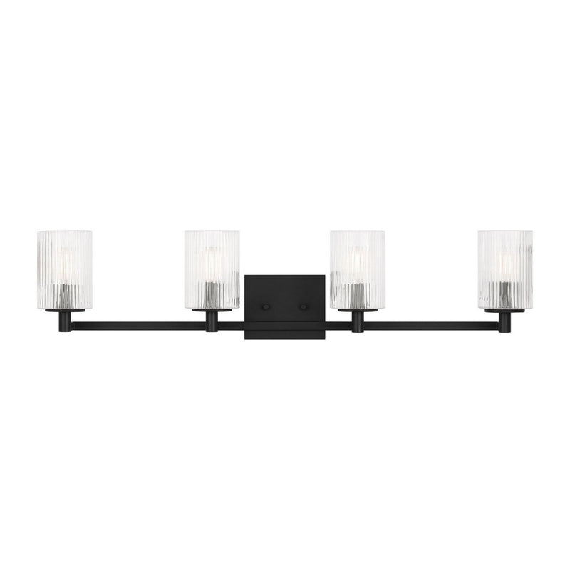 Lando 4-Light Bath Vanity Light in Midnight Black