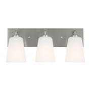 Miles 3-Light Etched Glass Bath Vanity Light in Brushed Nickel