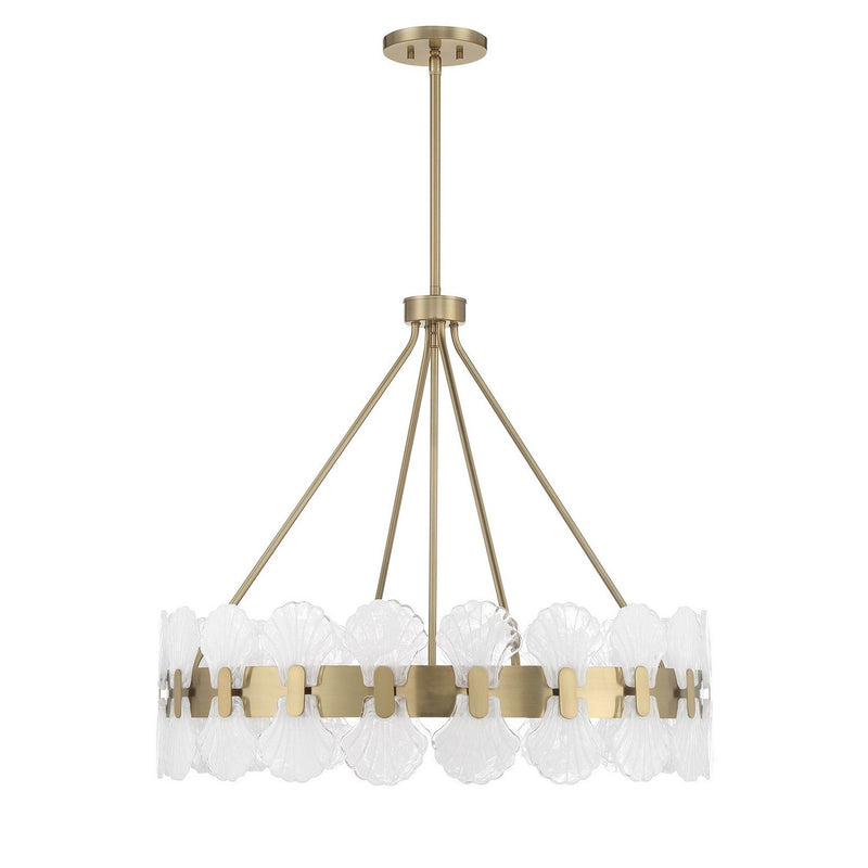 Bancroft 6-Light Pendant in Noble Brass