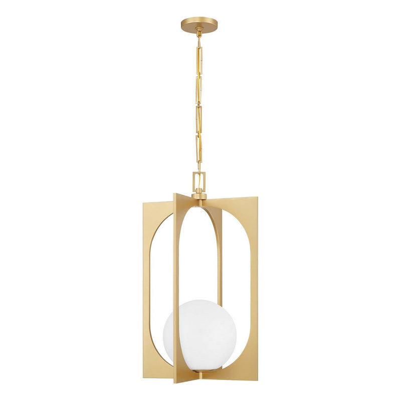 Harding Globe Pendant in Spun Gold