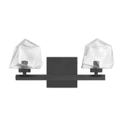 Castello 2-Light Bath Vanity Light in Matte Black