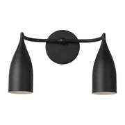 Maya 2-Light Bath Vanity Light in Midnight Black