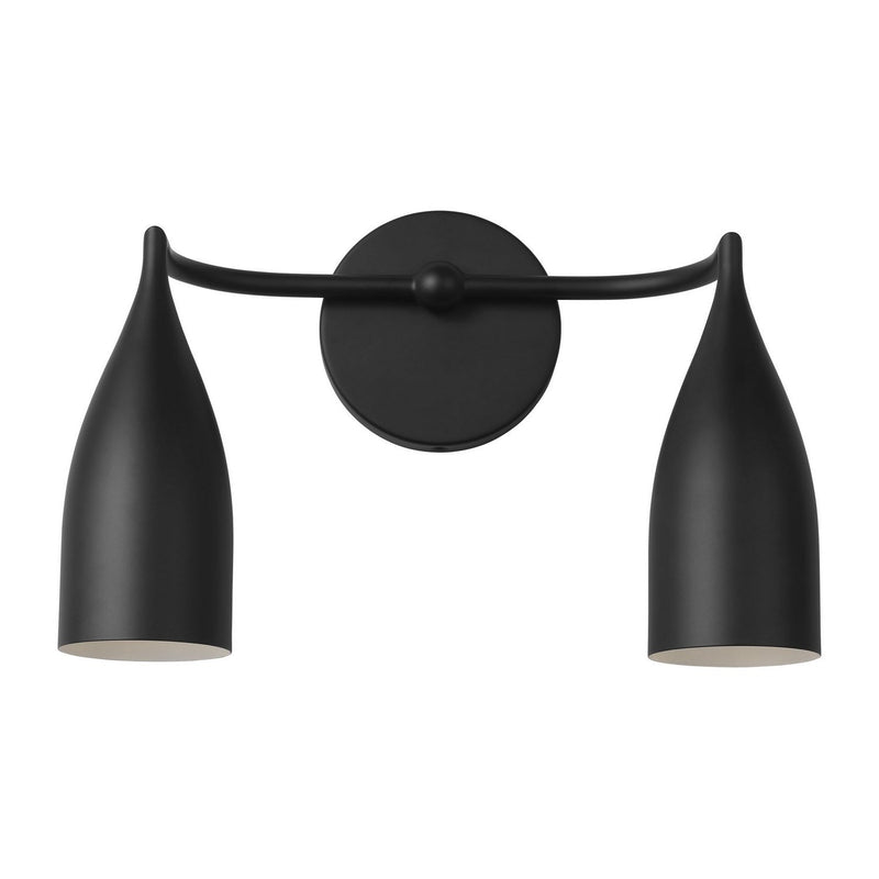 Maya 2-Light Bath Vanity Light in Midnight Black
