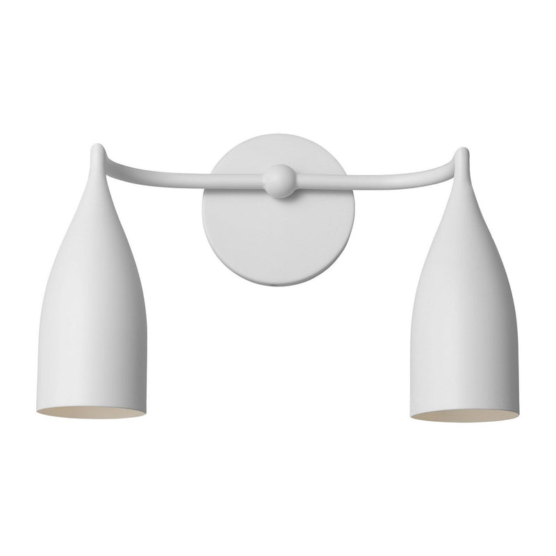 Maya 2-Light Bath Vanity Light in Matte White