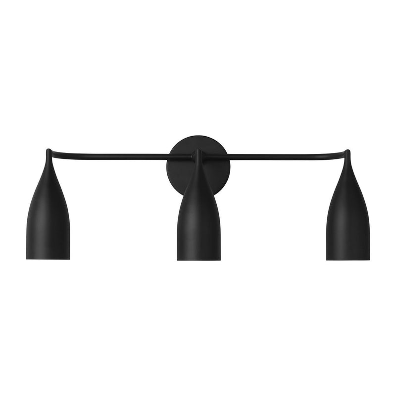 Maya 3-Light Bath Vanity Light in Midnight Black