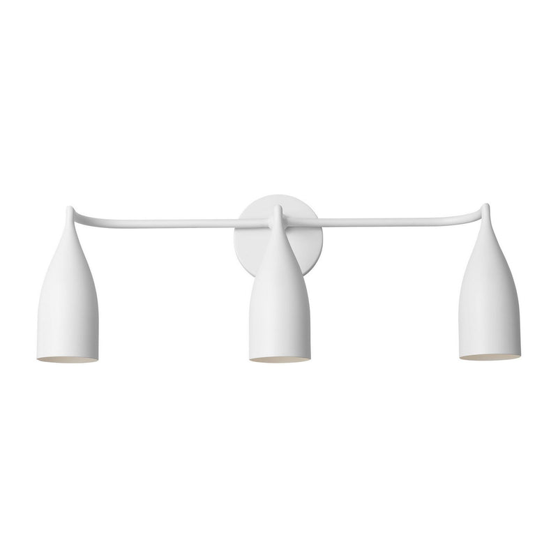 Maya 3-Light Bath Vanity Light in Matte White