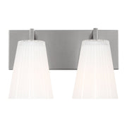 Upson 2-Light Bath Vanity Light in Brushed Nickel