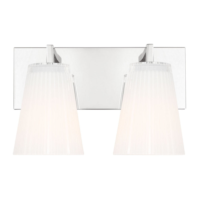 Upson 2-Light Bath Vanity Light in Chrome
