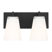 Upson 2-Light Bath Vanity Light in Midnight Black