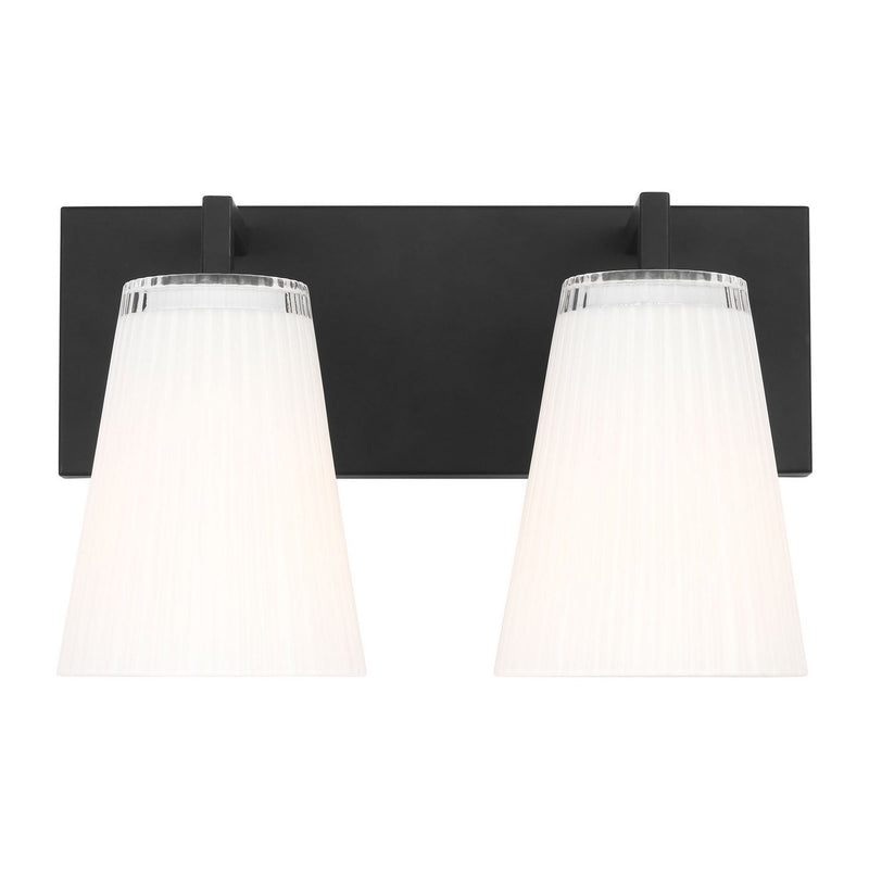 Upson 2-Light Bath Vanity Light in Midnight Black
