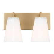 Upson 2-Light Bath Vanity Light in Satin Brass