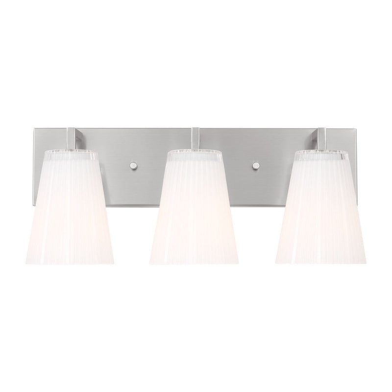 Upson 3-Light Bath Vanity Light in Brushed Nickel