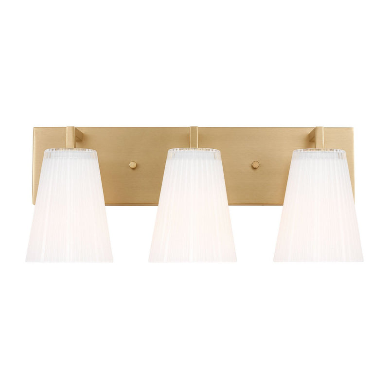 Upson 3-Light Bath Vanity Light in Satin Brass