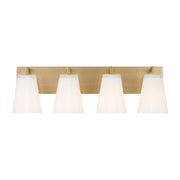 Upson 4-Light Bath Vanity Light in Satin Brass
