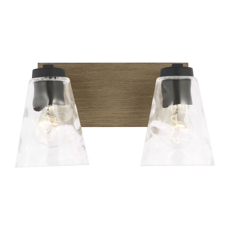 Dunton 2-Light Bath Vanity Light in Midnight Black