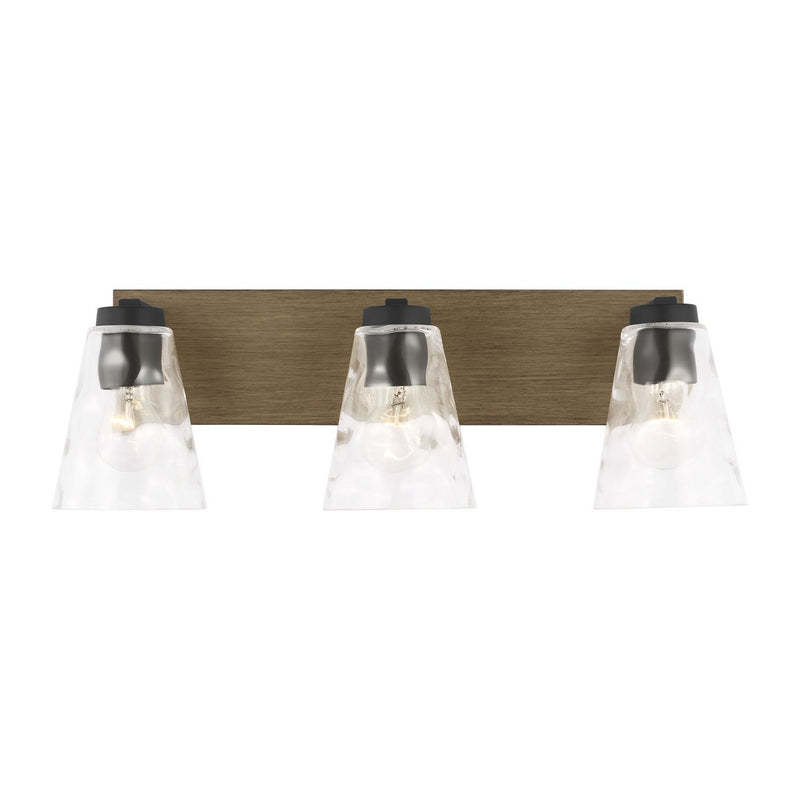 Dunton 3-Light Bath Vanity Light in Midnight Black