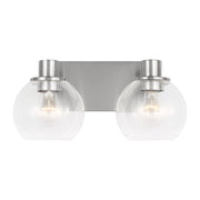 Rito 2-Light Bath Vanity Light in Brushed Nickel