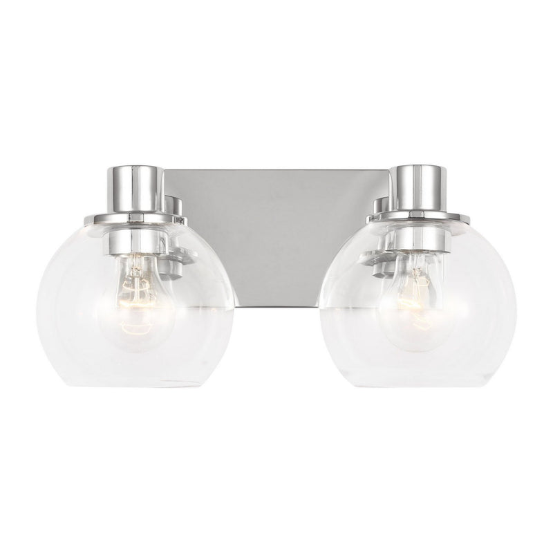 Rito 2-Light Bath Vanity Light in Chrome