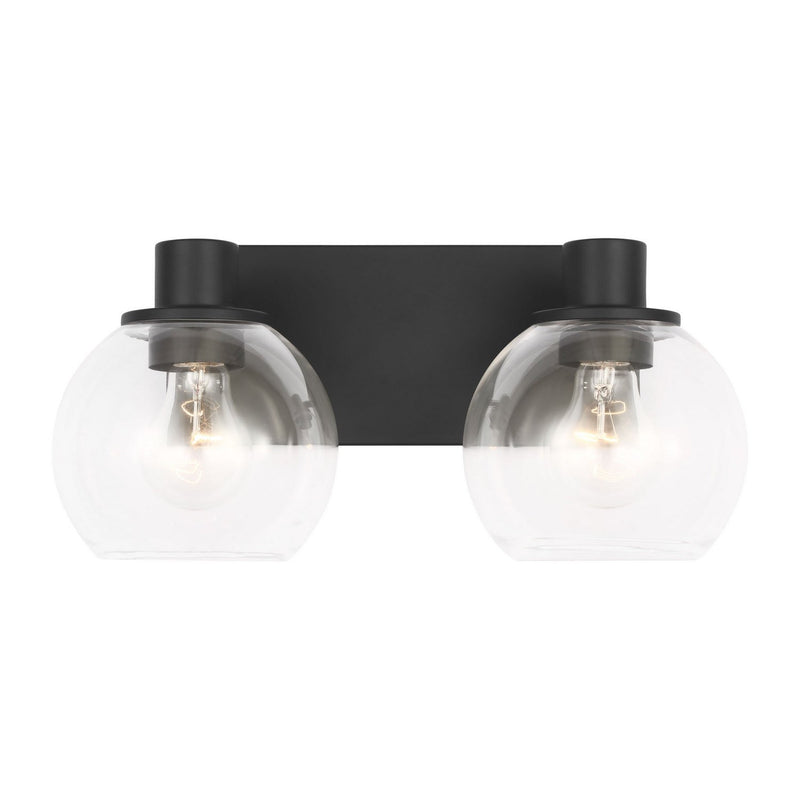 Rito 2-Light Bath Vanity Light in Midnight Black