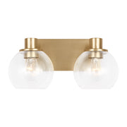 Rito 2-Light Bath Vanity Light in Satin Brass