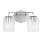 Eisele 2-Light Bath Vanity Light in Brushed Nickel
