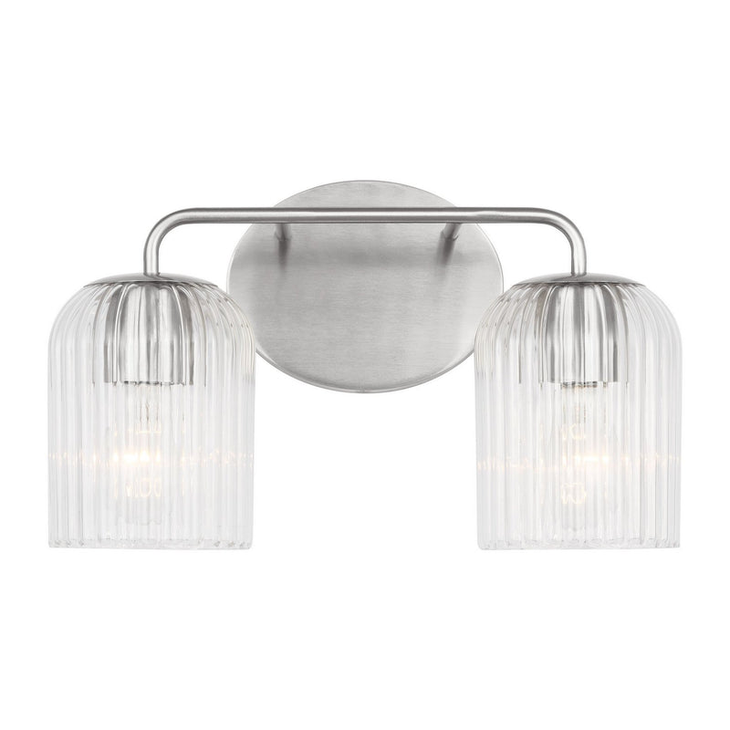 Eisele 2-Light Bath Vanity Light in Brushed Nickel