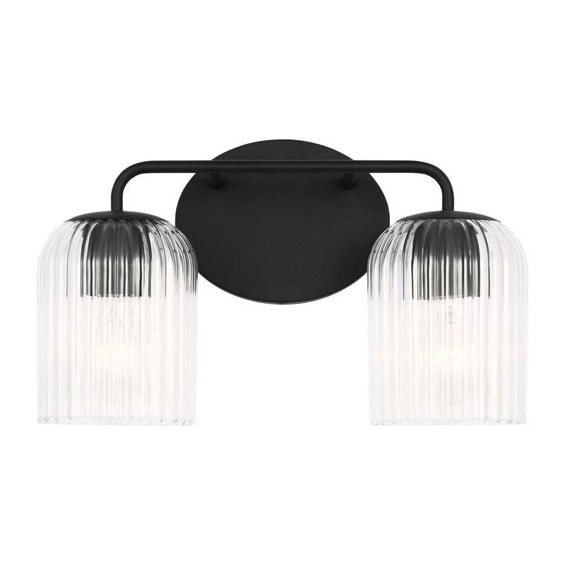 Eisele 2-Light Bath Vanity Light in Midnight Black
