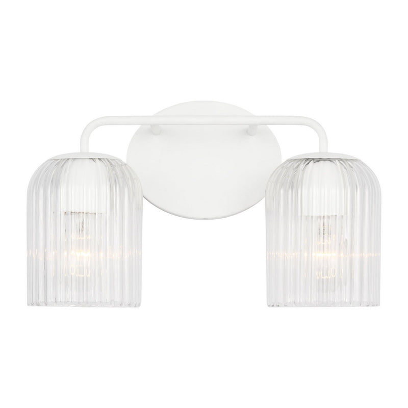 Eisele 2-Light Bath Vanity Light in Matte White