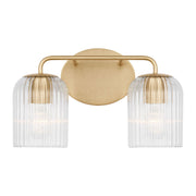 Eisele 2-Light Bath Vanity Light in Satin Brass