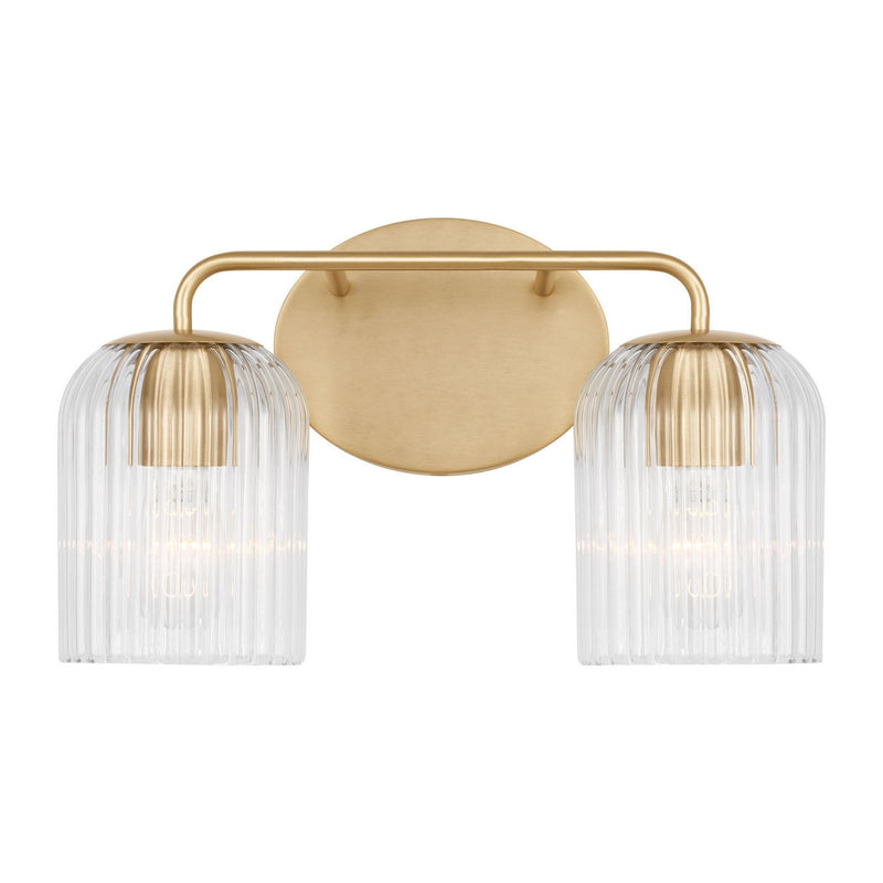 Eisele 2-Light Bath Vanity Light in Satin Brass