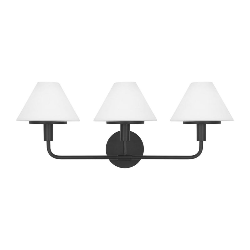 Mendota 3-Light Bath Vanity Light in Midnight Black