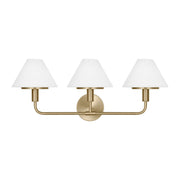 Mendota 3-Light Bath Vanity Light in Satin Brass