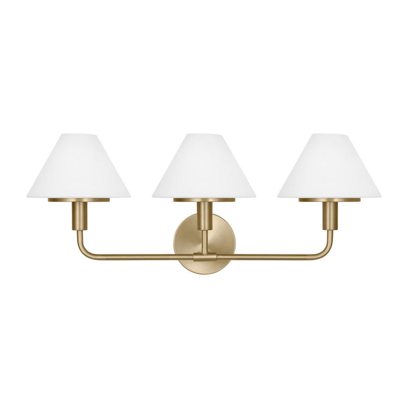 Mendota 3-Light Bath Vanity Light in Satin Brass