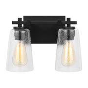 Mercer 2-Light Bath Vanity Light in Midnight Black