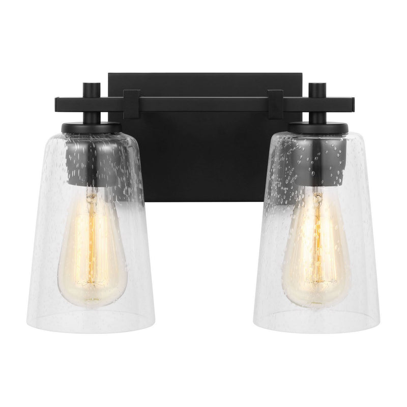 Mercer 2-Light Bath Vanity Light in Midnight Black