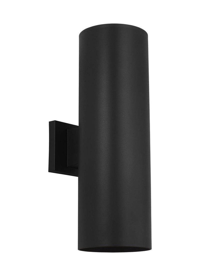 Cylinder StoneStrong 6" Up/Down Outdoor Wall Sconce in Textured Black