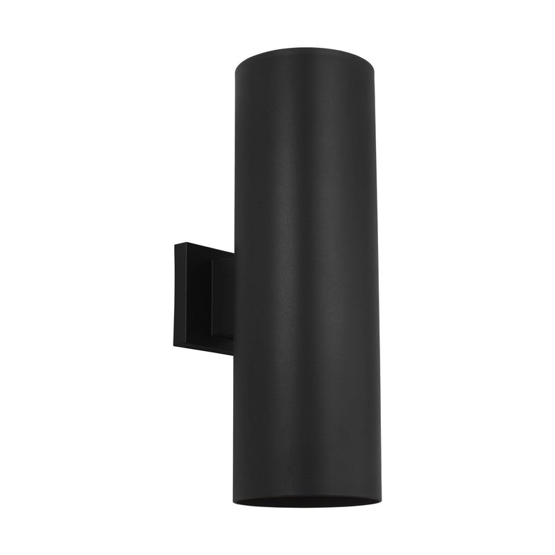 Cylinder StoneStrong 6" Up/Down Outdoor Wall Sconce in Textured Black