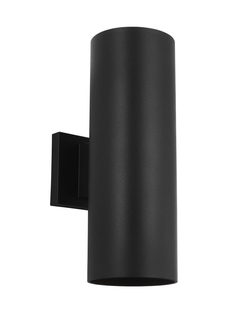 Cylinder StoneStrong 5" Up/Down Outdoor Wall Sconce in Textured Black