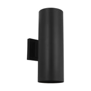Cylinder StoneStrong 5" Up/Down Outdoor Wall Sconce in Textured Black