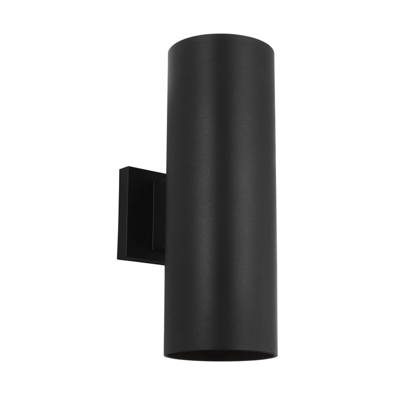 Cylinder StoneStrong 5" Up/Down Outdoor Wall Sconce in Textured Black