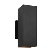 Pohl StoneStrong Medium 2-Light Outdoor Wall Lantern in Textured Black