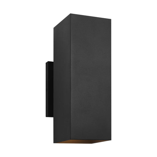 Pohl StoneStrong Medium 2-Light Outdoor Wall Lantern in Textured Black