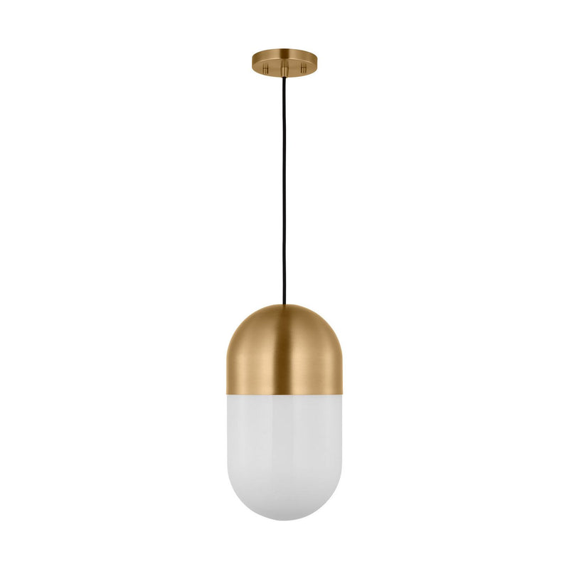 Foster Medium Pendant in Satin Brass