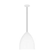 Huron Medium Pendant in Matte White
