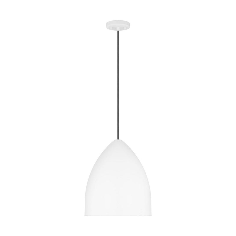 Huron Medium Pendant in Matte White