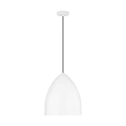 Huron Large Pendant in Matte White