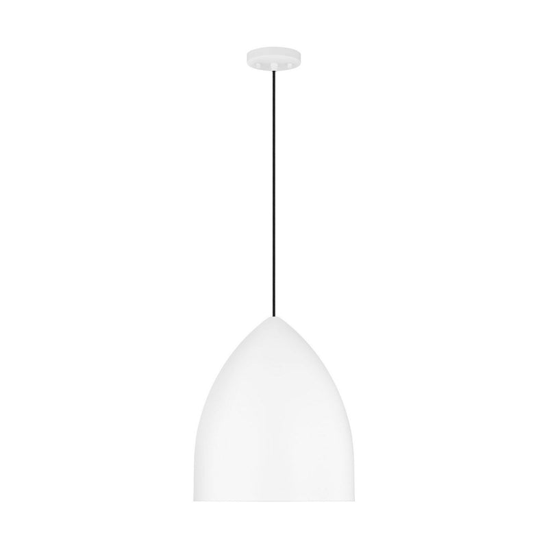 Huron Large Pendant in Matte White