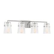 Crofton 4-Light Bath Vanity Light in Brushed Nickel