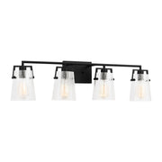 Crofton 4-Light Bath Vanity Light in Midnight Black