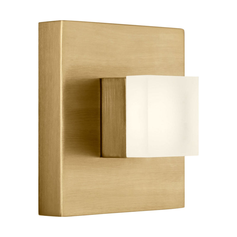 Brander Small Bath Sconce in Satin Brass